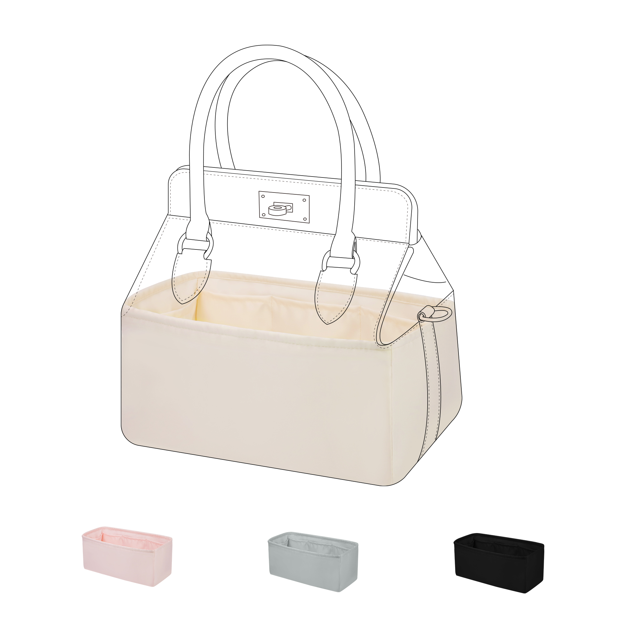 Luxury Bags Hermes - منظم حقائب حريري من DGAZ يناسب