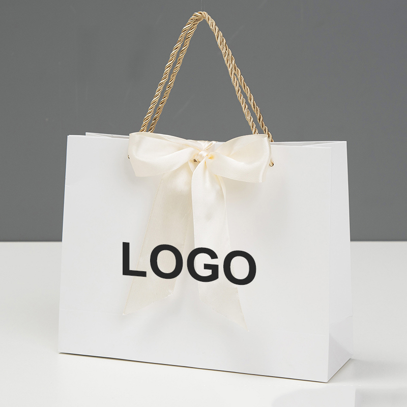 Luxury Bags From China - 5/10 قطع أكياس بيضاء مخصصة بشعار