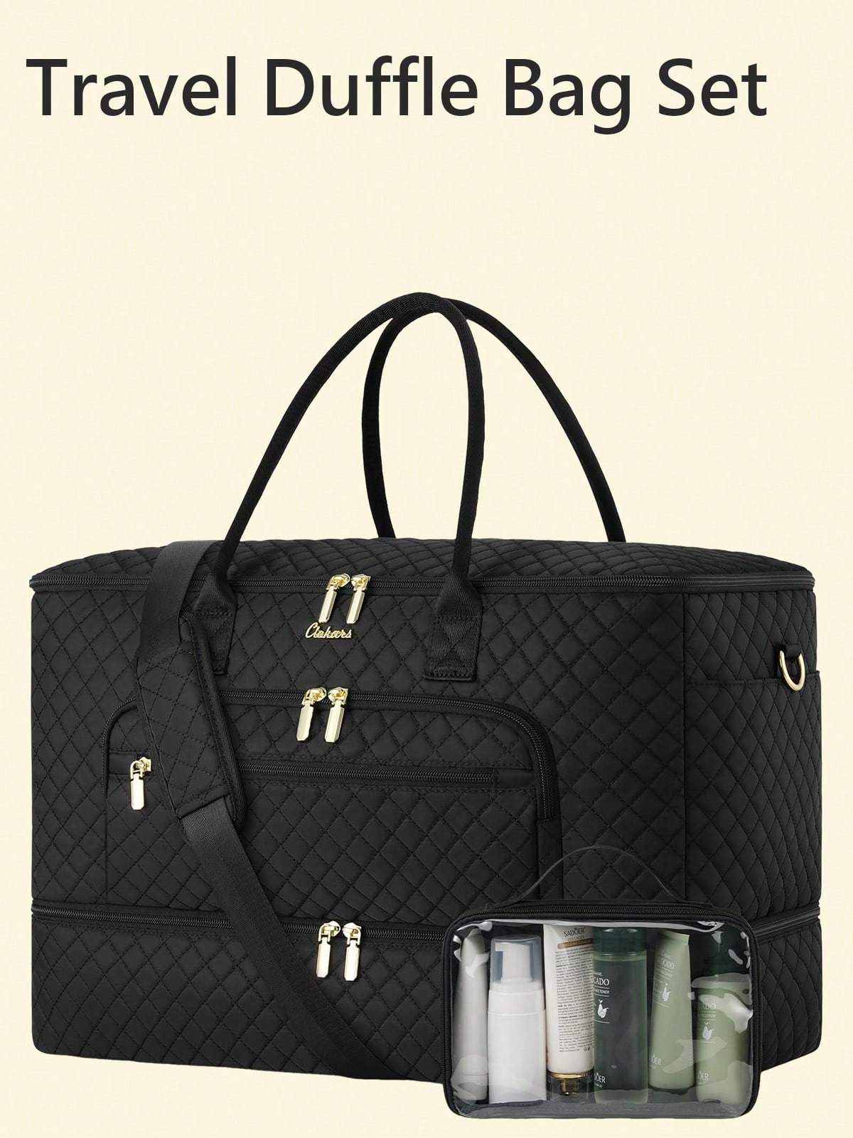 Weekender Bag Duffle - مجموعة من حقيبتين أنيقتين متعددة الاستخدامات
