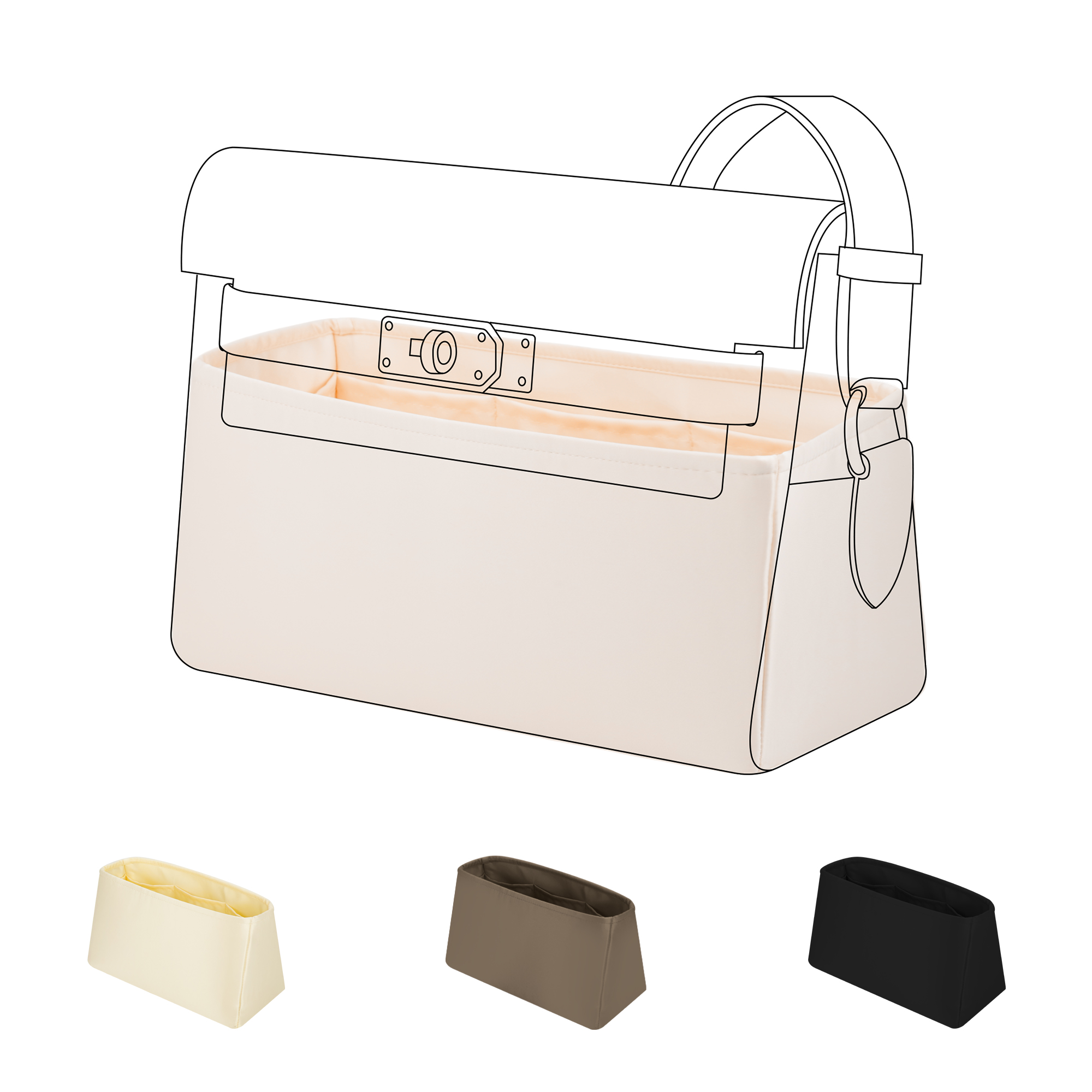 Luxury Bags Hermes - منظم حقائب حريري من DGAZ يناسب