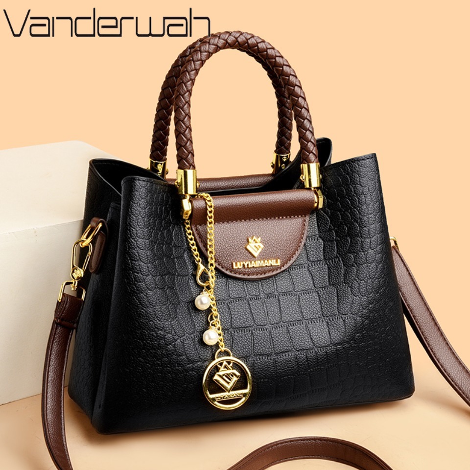 Luxury Bags Shopping - المنسوجة مقبض العلامة التجارية حقيقية عالية