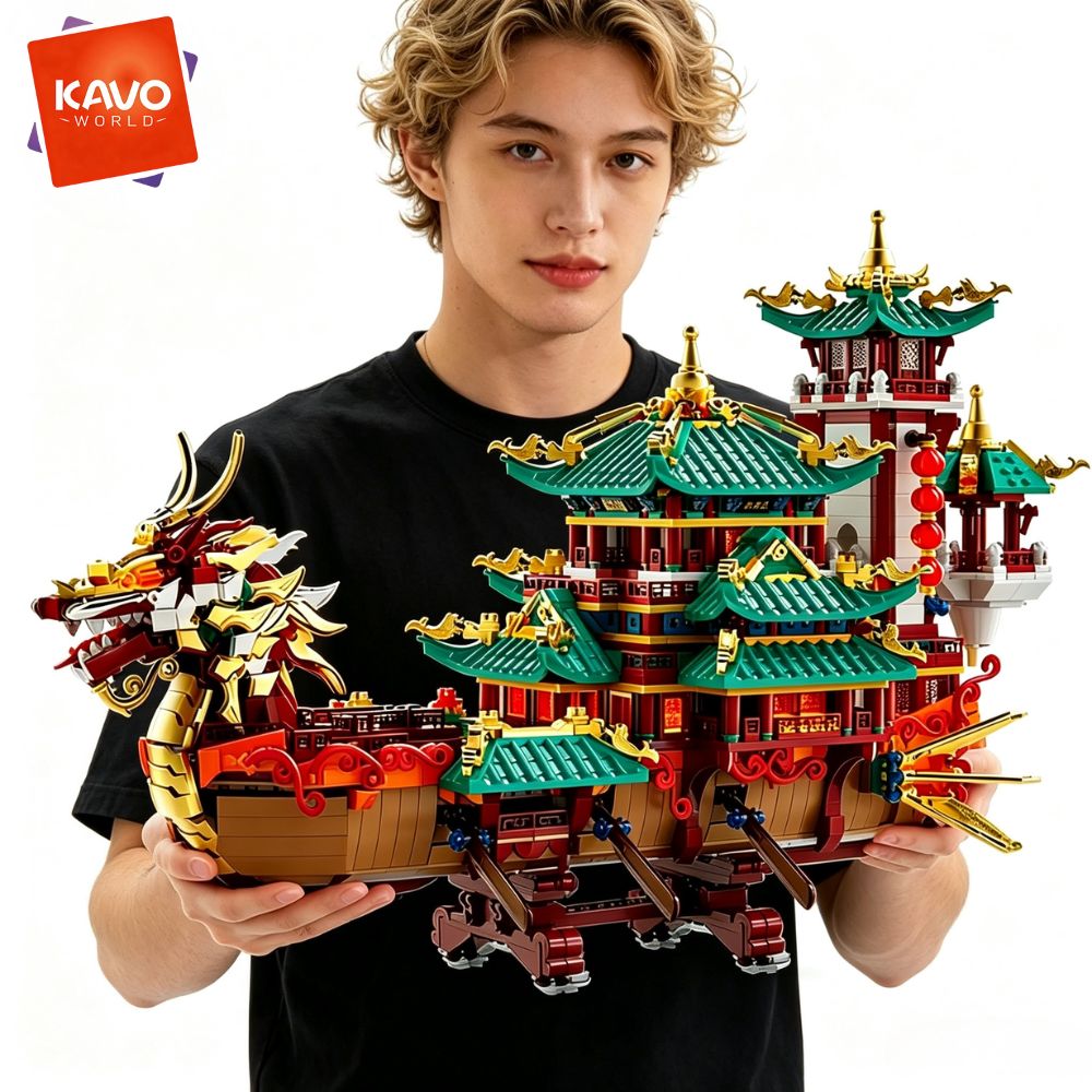 Luxury Bags From China - KAVOWORLD 2453 قطعة مكعبات بناء قارب