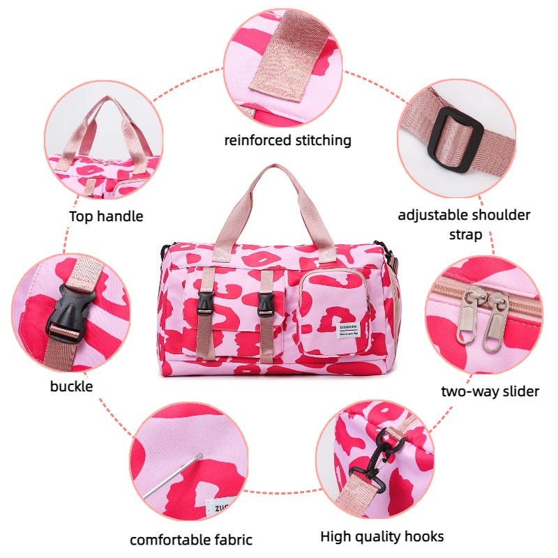 حقيبة رياضية أنيقة بنقشة الفهد - مراجعة Weekender Bag Duffle وسعره