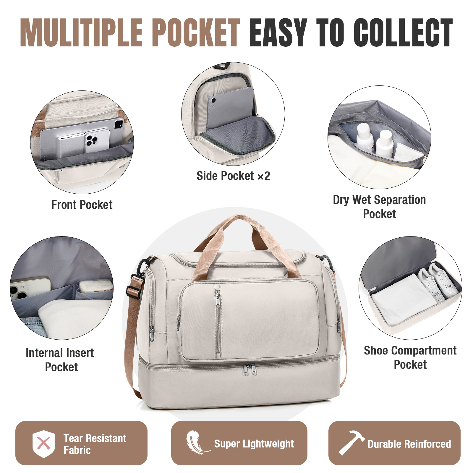 حقائب سفر للنساء، حقائب أساسية - مراجعة Weekender Bag Duffle وسعره