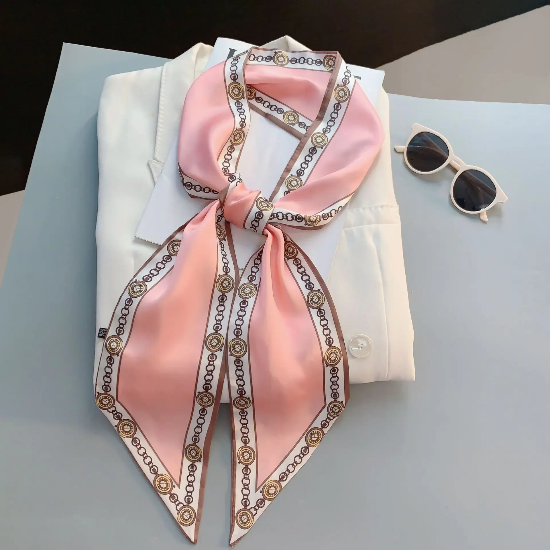 وشاح نسائي ضيق بتصميم مطبوع بن - مراجعة Luxury Bags Shopping وسعره