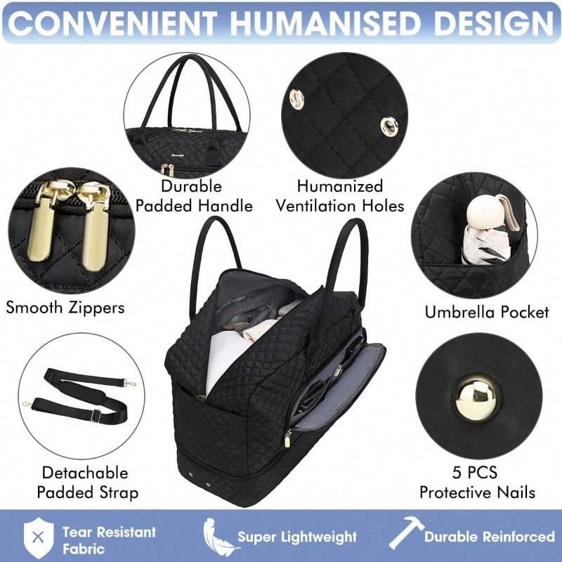 حقيبة سفر كبيرة للنساء مناسبة  - مراجعة Weekender Bag Duffle وسعره