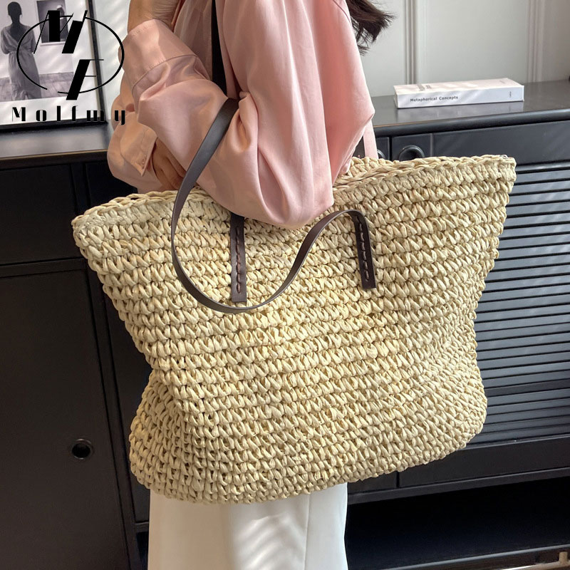 حقائب يد كبيرة من القش المنسوج - مراجعة Luxury Bags For Summer وسعره